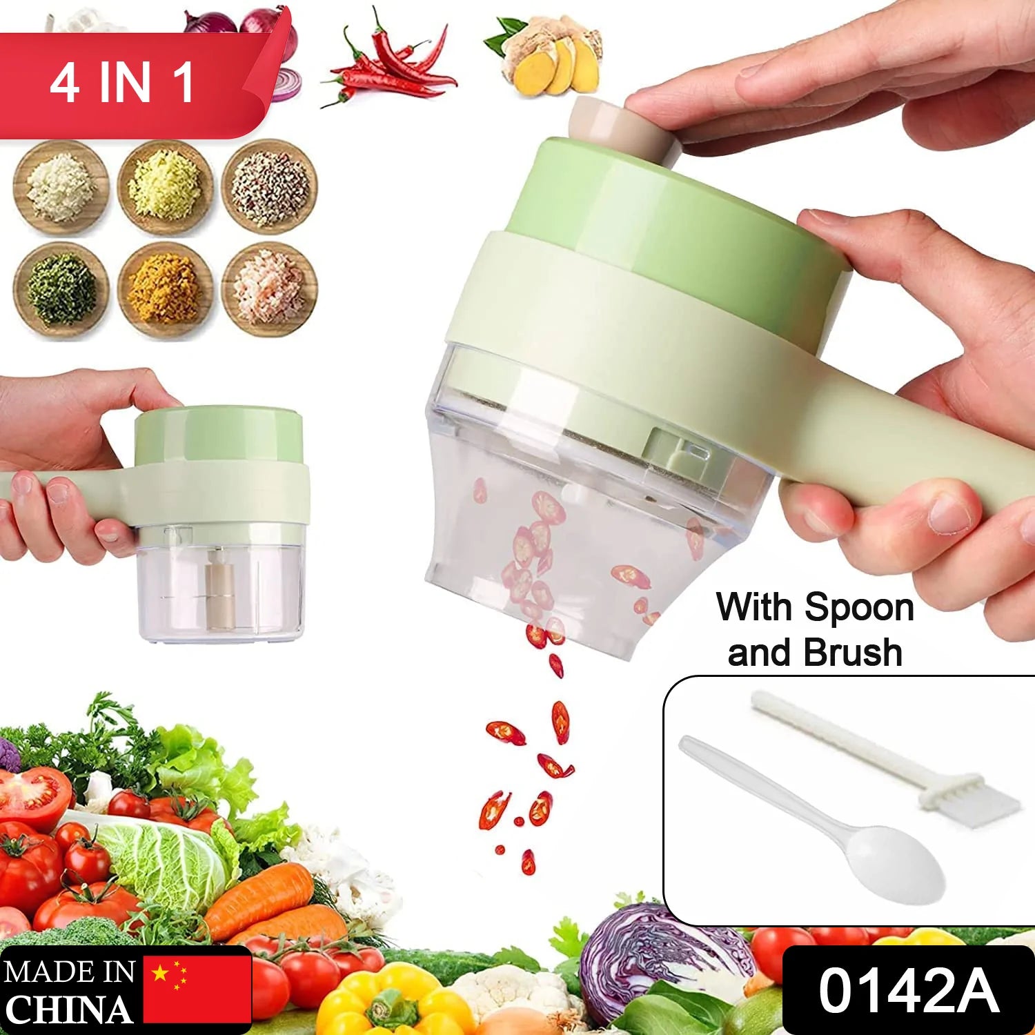 0142A 4 IN 1 ELECTRIC HANDHELD COOKING HAMMER VEGETABLE CUTTER SET ELECTRIC FOOD CHOPPER MULTIFUNCTION VEGETABLE FRUIT SLICER 0142A 4 IN 1 ELECTRIC HANDHELD COOKING HAMMER VEGETABLE CUTTER SET ELECTRIC FOOD CHOPPER MULTIFUNCTION VEGETABLE FRUIT SLICER